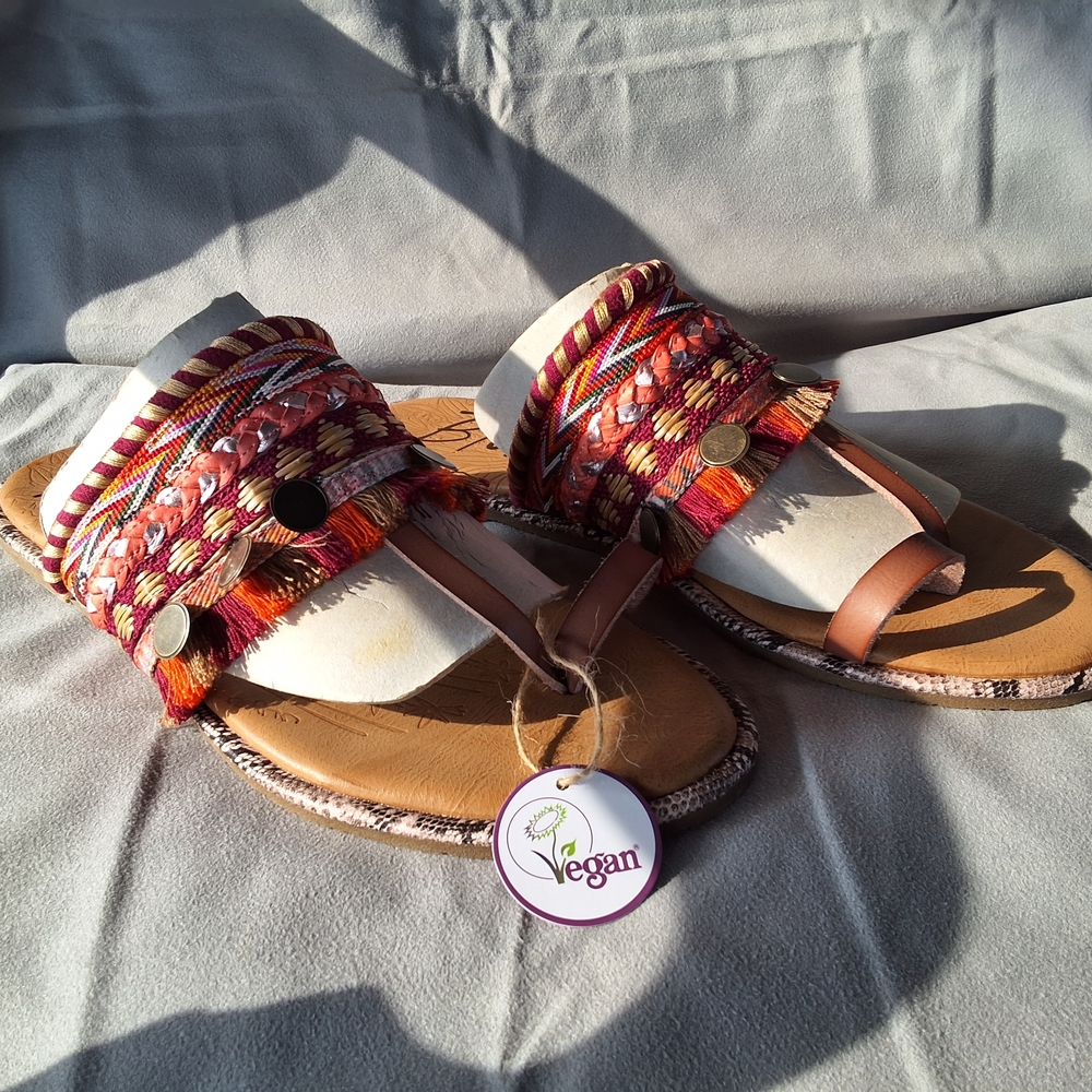 New Blowfish Malibu Vegan Multicolor Sandals for Women Sz11